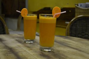 Fresh carrot and orange juice made to order! at The Calabash of Culture in South East London