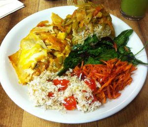 Lasagne at The Calabash of Culture in South East London