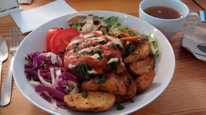 Buddha Burger, YUMMY! at Amazing Cafe in Pittsburgh