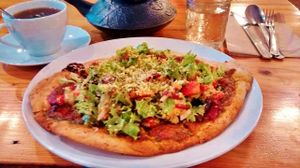Peace Pizza, gluten-free! at Amazing Cafe in Pittsburgh