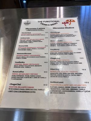 Drink menu  at Simbiosis - Alianzas de Mutuo Beneficio in Guanajuato