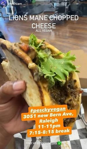 Chopped Cheese at Pescky Vegan in Raleigh