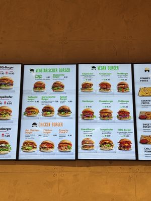 Menu.  at Kreuzburger in Berlin