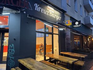 Outside seating.  at Kreuzburger in Berlin