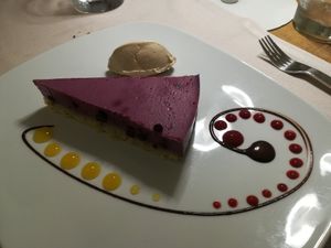 Cheesecake ai mirtilli at Gintilla in Cagliari