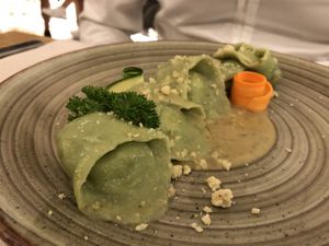 Tortelli ripieni di patate e tartufo at Gintilla in Cagliari