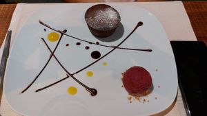 Fair Trade molten lava Cake at Gintilla in Cagliari