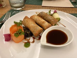 Thai spring rolls  at Gintilla in Cagliari