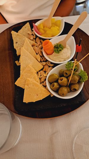 Vegan cheese selection at Gintilla in Cagliari
