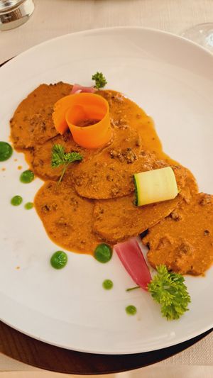 Seitan Scallops with Olives, Capers and Oregano at Gintilla in Cagliari