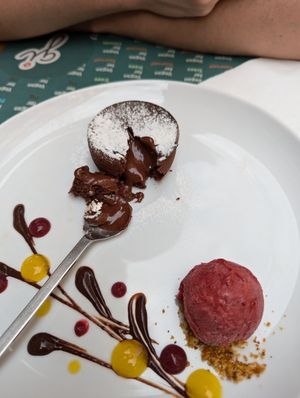 Lava cake at Gintilla in Cagliari