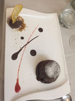Tortino al cioccolato con cuore fondente  at Gintilla in Cagliari