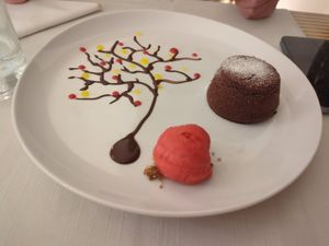 Chocolate lava Cake at Gintilla in Cagliari