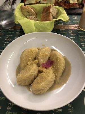 Culurgiones (Local stuffed pasta with potato and „cheese“-filling) - 🤤 (~15€)  at Gintilla in Cagliari