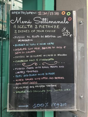 Restaurant's weekly (16th-22nd of September 2019) menu. at Gintilla in Cagliari