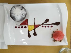 Chocolate dessert at Gintilla in Cagliari