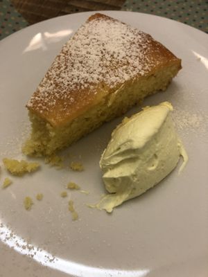 Delicious lemon cake at Gintilla in Cagliari
