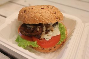 Seitan Burger at Horizontal in St Petersburg