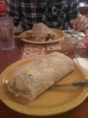 Vegan Chorizo Tofu burrito at Rita's Cafe and Taqueria in Eureka