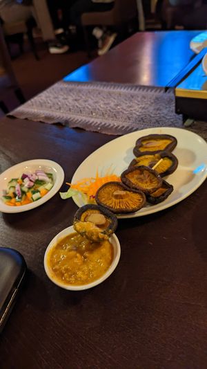Mushroom satay at Thai Sakon in Huddersfield