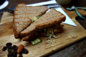 vegan 'tuna' sandwich at Dr. Blend in Amsterdam
