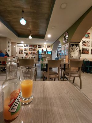 Tasty mango juice at Rikša - Curry & Wok in Ljubljana