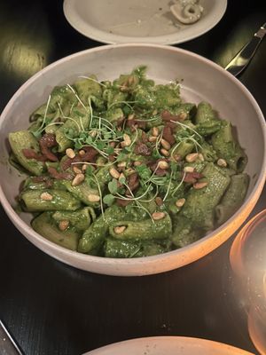 Rigatoni great pesto  at Adelleda in Portland
