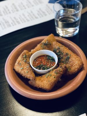 Fried mozzarellaa  at Adelleda in Portland