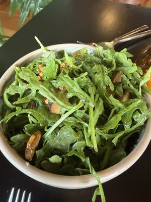 The smoked pears, crunch and creamy yogurt dressing on the bottom made for an incredible salad.   at Adelleda in Portland