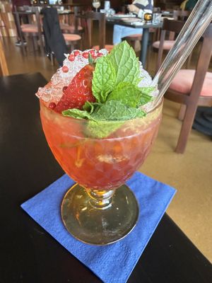 This strawberry basil (The Watsonville)cocktail was divine!   at Adelleda in Portland