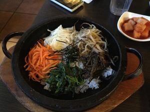 Main course at Tofu House Korean BBQ in Bakersfield