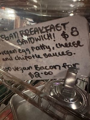Vegan breakfast sandwich  at Sleeper Coffee in Astoria