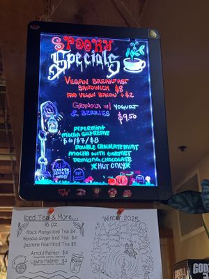 Specials menu at Sleeper Coffee in Astoria