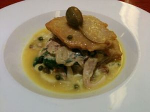 Seitan with spinach at Candle 79 in New York City