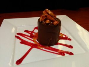 Chocolate and peanut butter dessert at Candle 79 in New York City