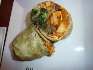 Spinach burrito at Candle 79 in New York City