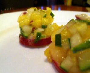vegan radish starters at candle 79 at Candle 79 in New York City