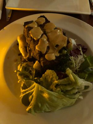 Pomegranate-BBQ Seitan Skewers (our favorite) at Candle 79 in New York City