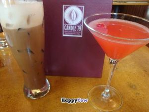iced mochaccino and razzle dazzle at Candle 79 in New York City
