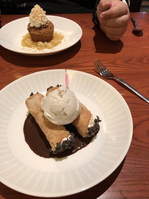 Carrot cake and cannoli  at Candle 79 in New York City