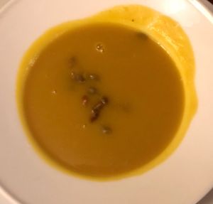 Butternut squash soup  at Candle 79 in New York City