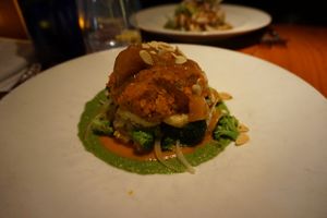 Baked chickpea cake at Candle 79 in New York City