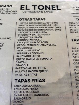   at Bar El Tonel in Andalucía