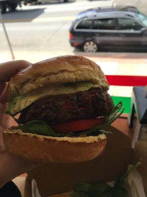 Best burger ever  at Sprout Vegan 2.0 in Baltimore