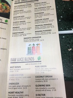 Smoothies  at Sprout Vegan 2.0 in Baltimore