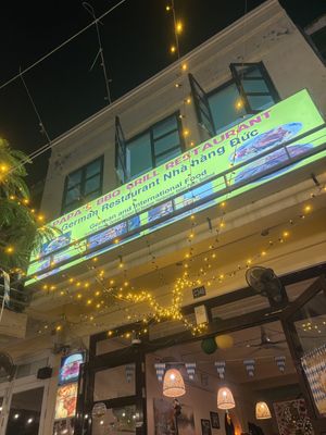 Outside and inside seating  at Papa's BBQ Restaurant in Quảng Ninh