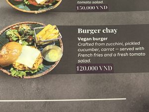 vegan zucchini burger   at Nhà An - Vietnamese local food restaurant and vegan in Da Nang