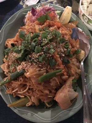 Veggie Pad Thai with Tofu. Spicy and delicious! at New Chiang Mai in Hilo