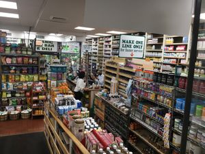 Cramped aisles at The Health Nuts - Broadway in New York City