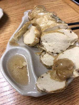 Tofu at Petit Marche Vege in Montreal